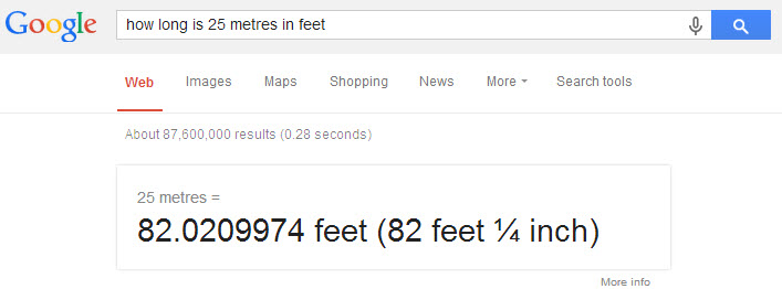 feet vs meters