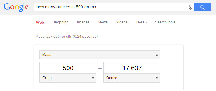 grams vs ounces