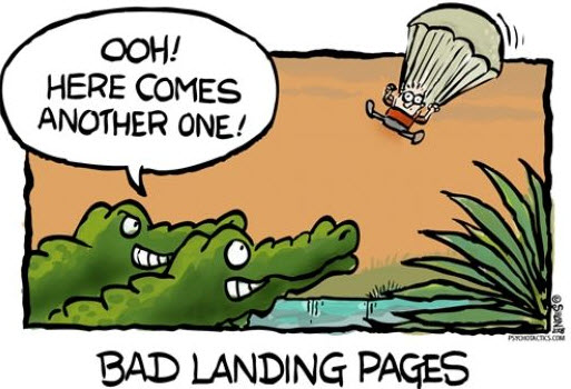 bad landing pages example