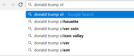 Donald Trump Google Search Auto Completions