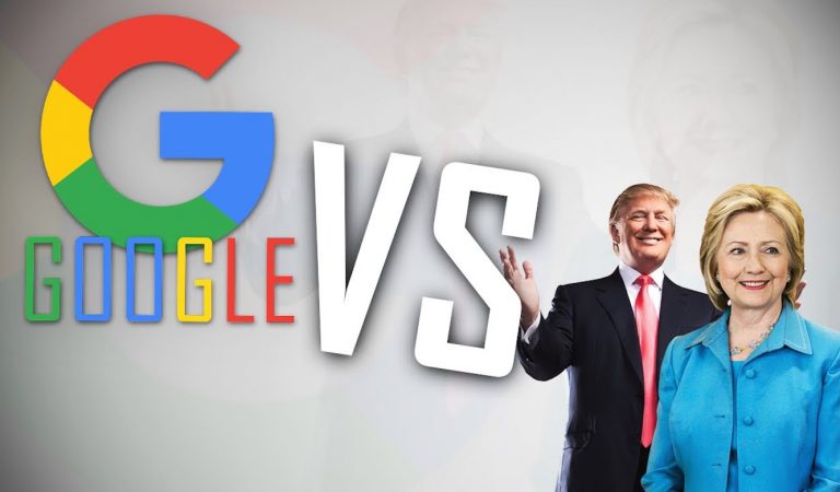 Hillary Clinton and Donald Trump fight for Google rating