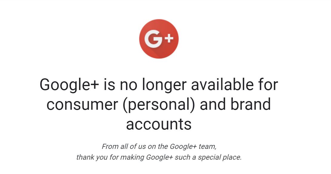 Google Plus Defunt