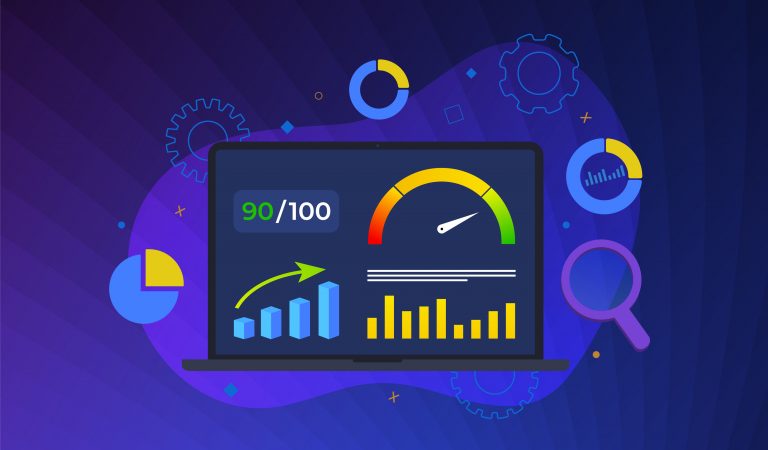 Website Page Speed Optimization Vector Illustration. Loading Tim