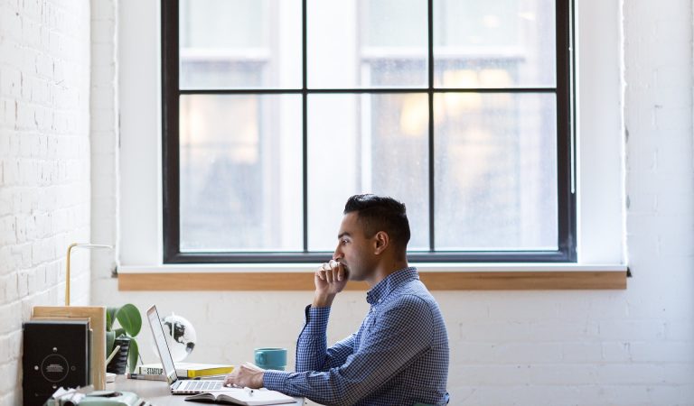 man on laptop